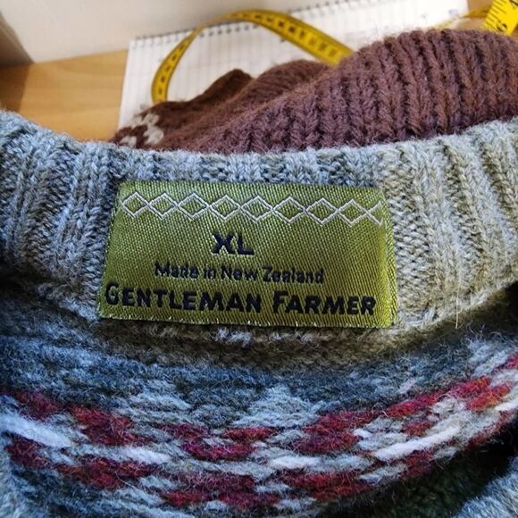 Gentleman Farmer sweater New Zealand wool chunky grandpa XL - Picture 5 of 5